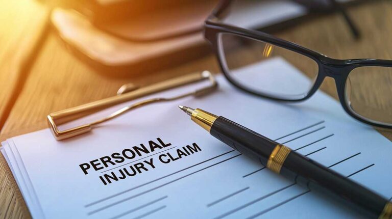 Patient reviews medical records, imaging reports, prescriptions, and bills at a kitchen table.